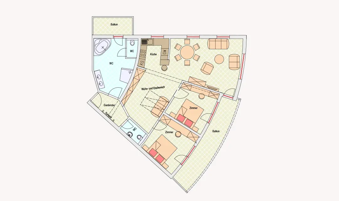 Floor plan for Apartment 4