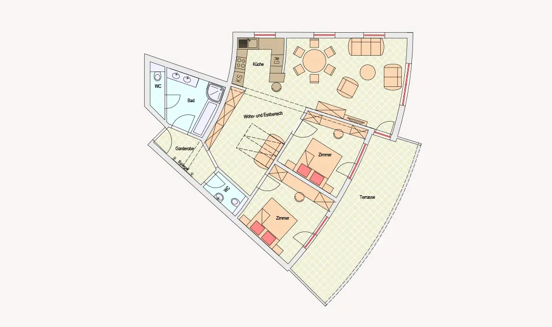 Floor plan for Apartment 2